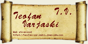 Teofan Varjaški vizit kartica